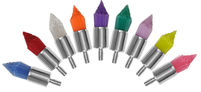 Dental konik iplik tek kullanımlık destek fırça